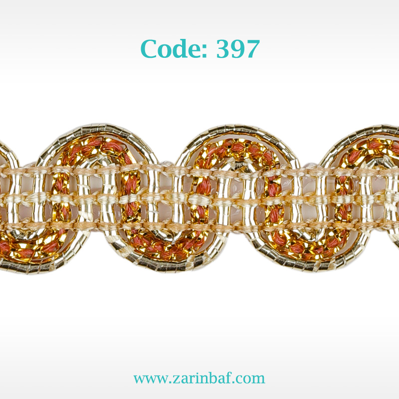 نوار یراق لیوانی زری کد 397 - Image 2