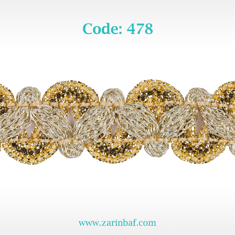 نوار یراق نیم هلال باریک کد 478 - Image 2